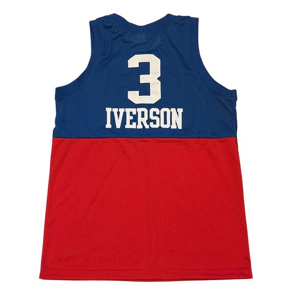Philadelphia 76ers Allen Iverson #3 Basketball Jersey Youth XL Blue Red +2 Nike - Picture 2 of 10
